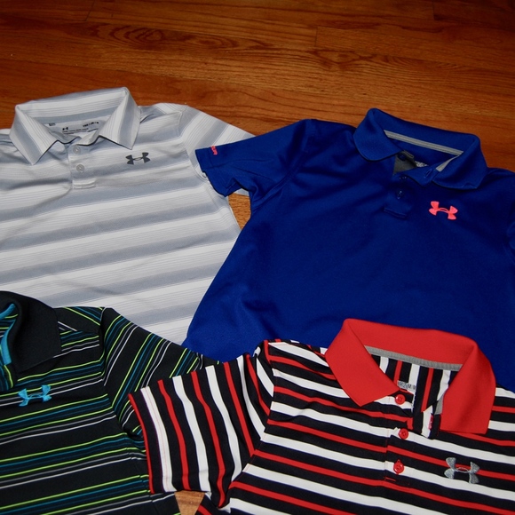 Lot of 6 YOUTH -Medium UA collared shirts - Picture 4 of 4
